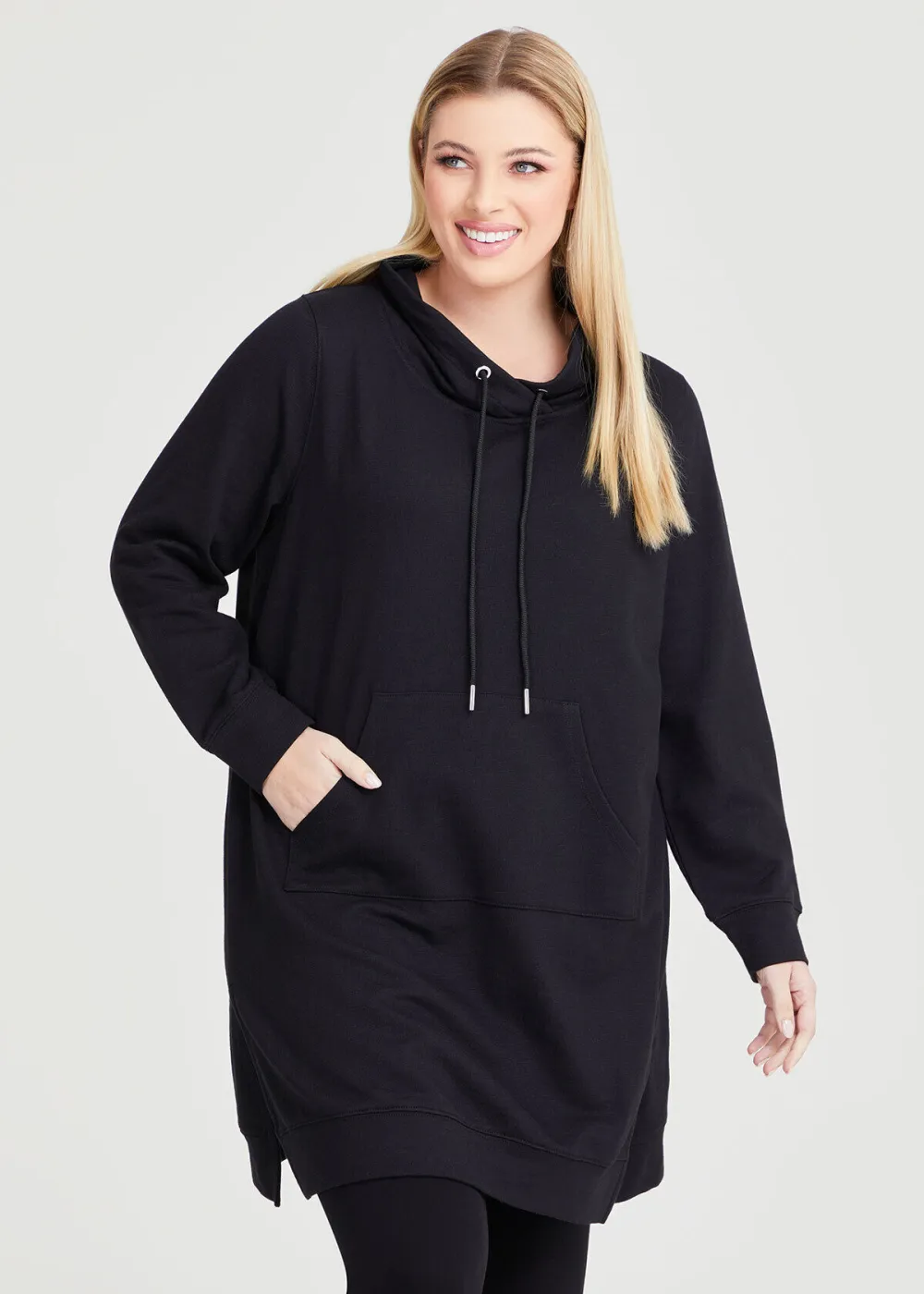 Cowl Pocket Sweat Dress