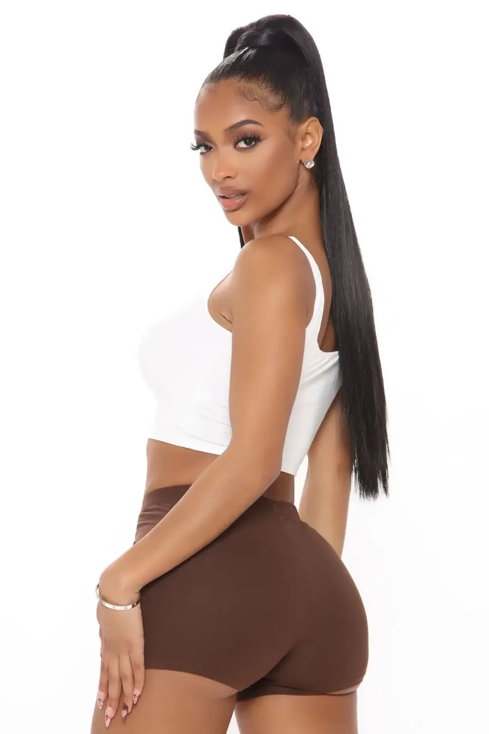 Plain Jane Mini Shorts - Chocolate