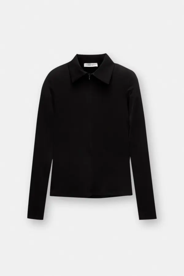 Shirt with polo collar