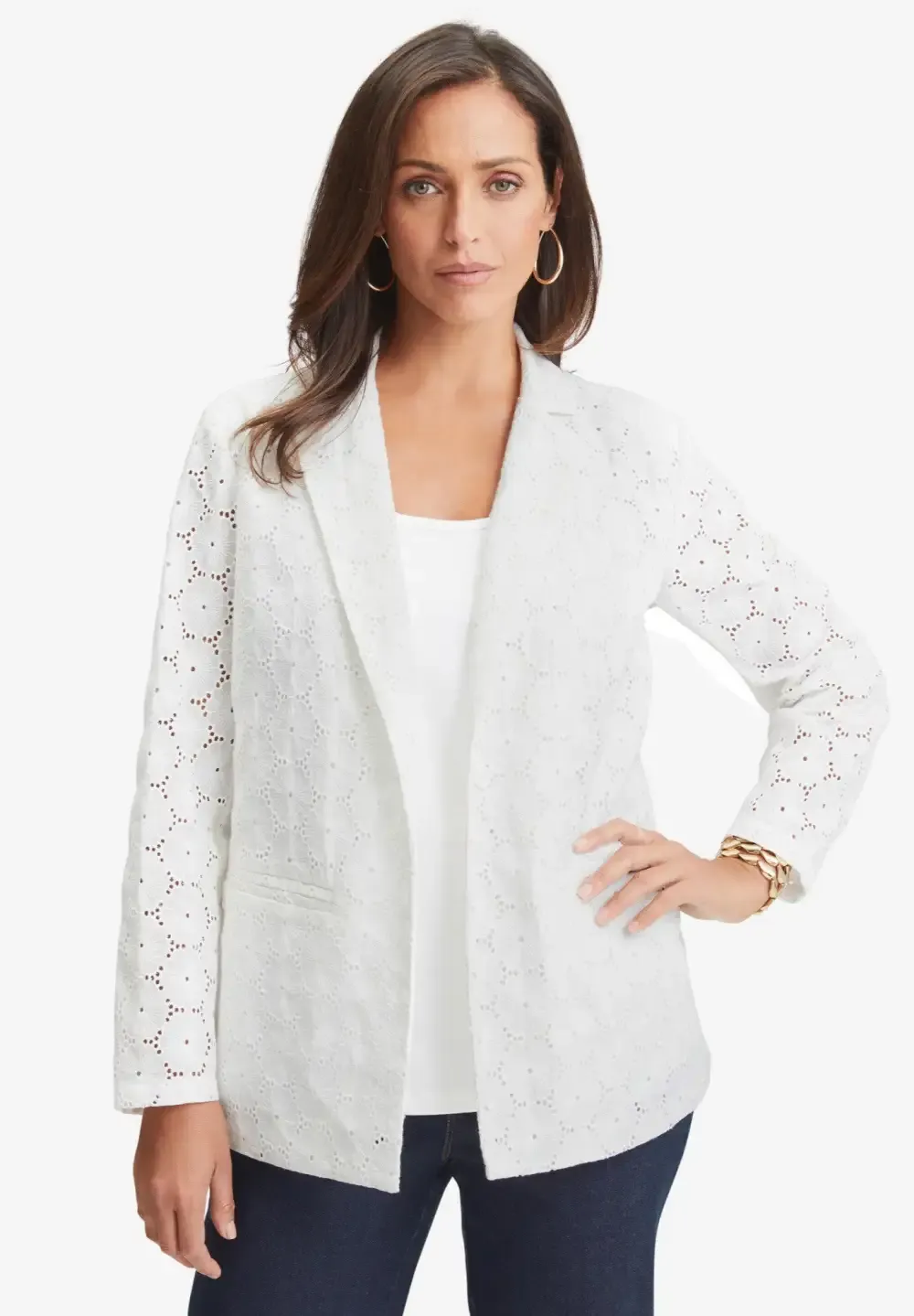 Eyelet Blazer