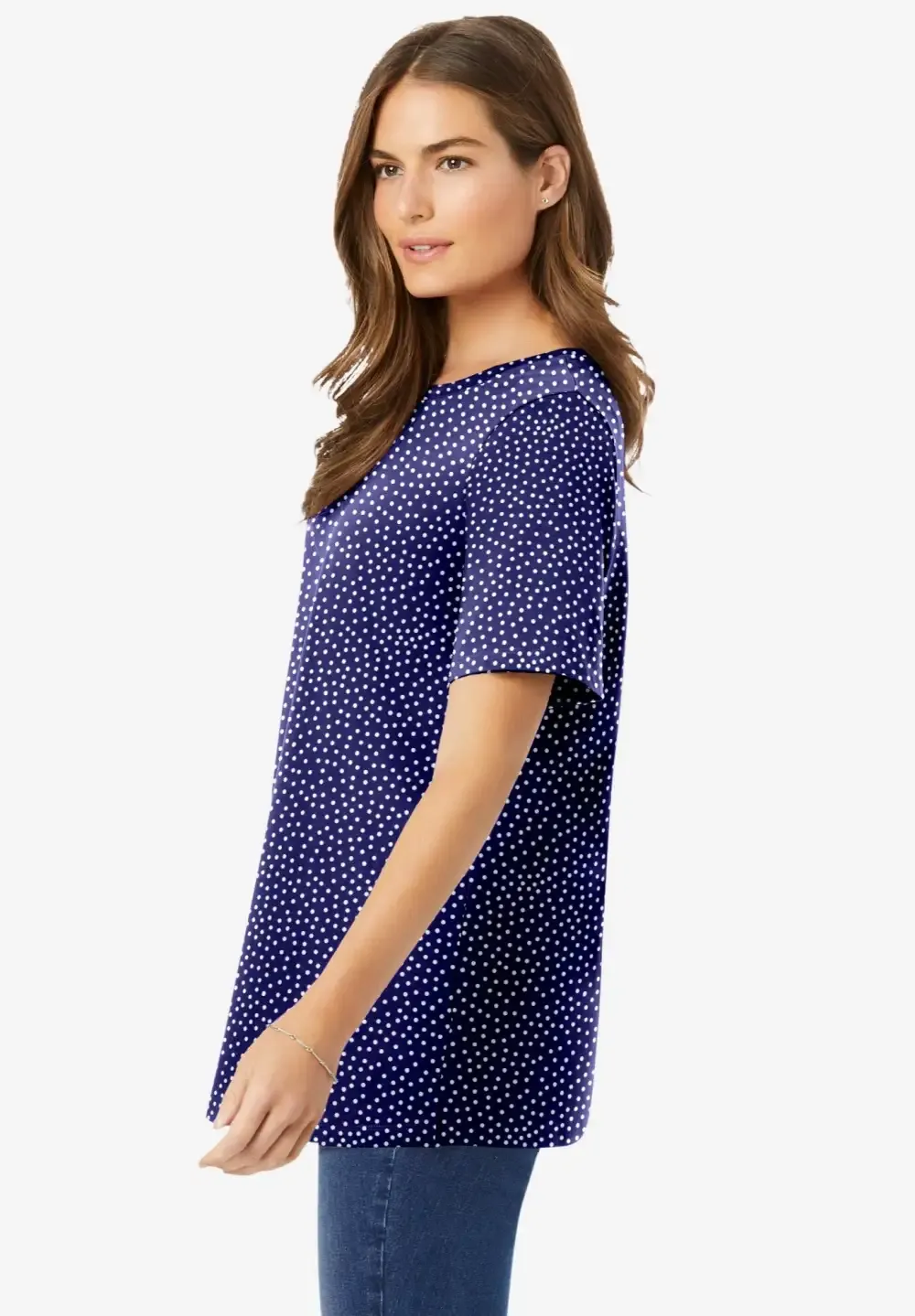 Perfect Printed Short-Sleeve Crewneck Tee