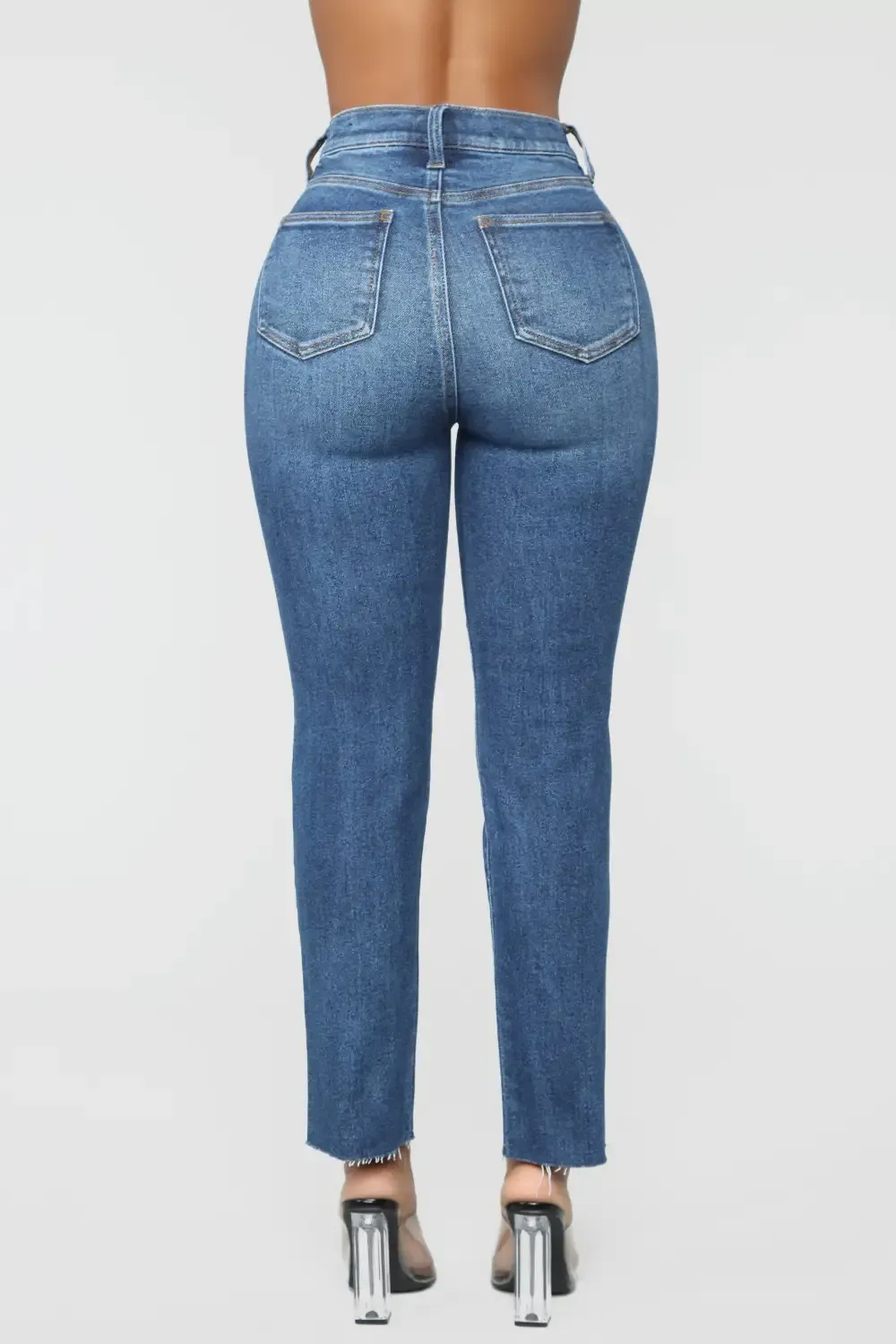 Burning Love High Rise Mom Jeans - Medium Blue Wash