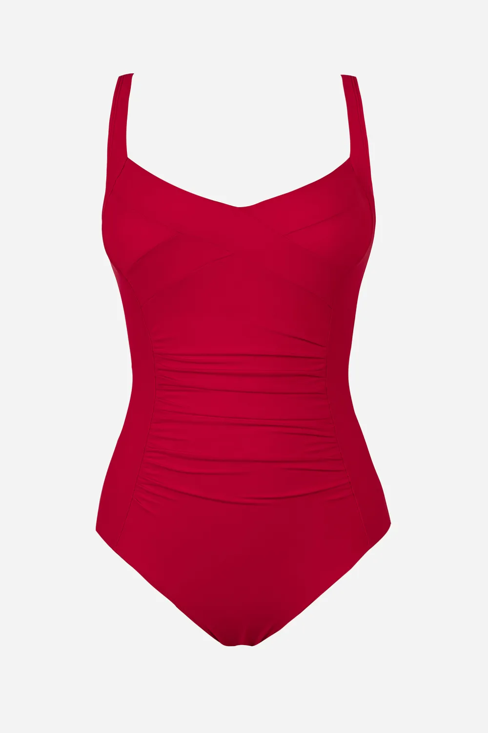 Navy V-Neck Ruched Tummy Control One-Piece