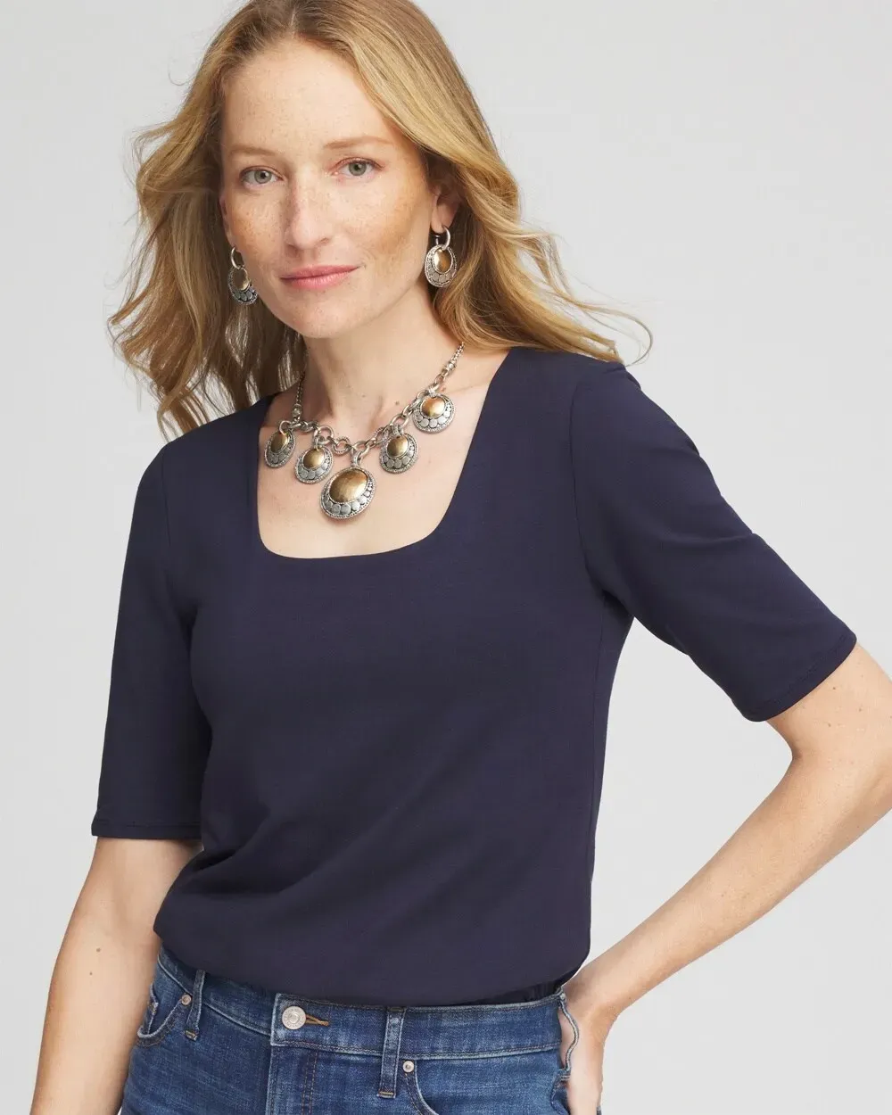 Contour CottonTM Square Neck Tee