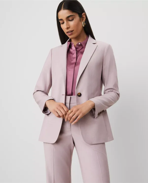 The Long Notched One Button Blazer
