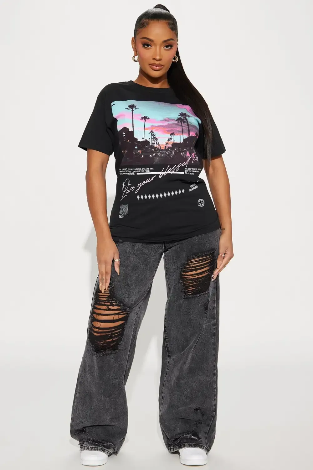 LA Sunsets Short Sleeve Tee - Black