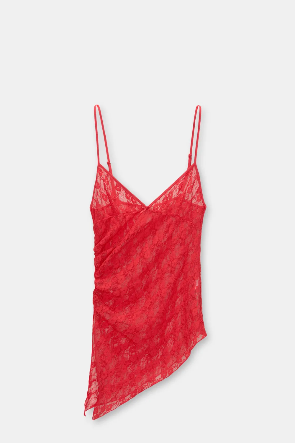 Top rojo encaje