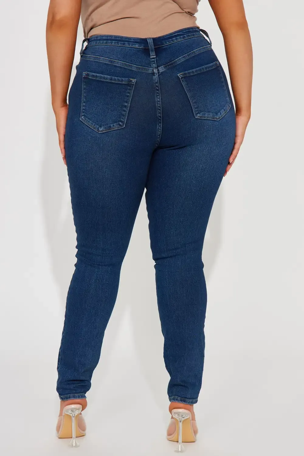 Tall Jet Lagged Mid Rise Stretch Skinny Jeans - Dark Wash