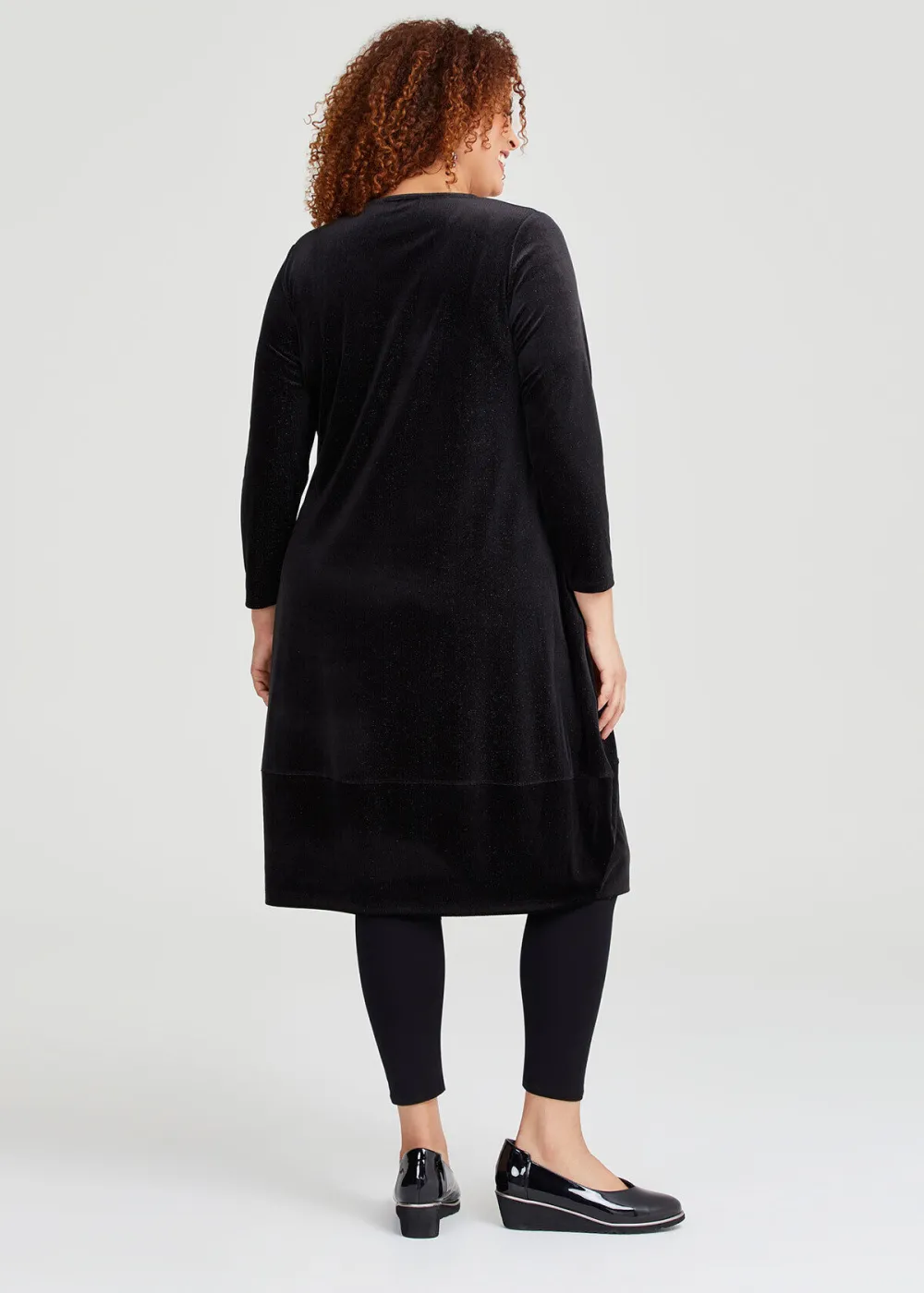 Lurex Stripe Velour Dress