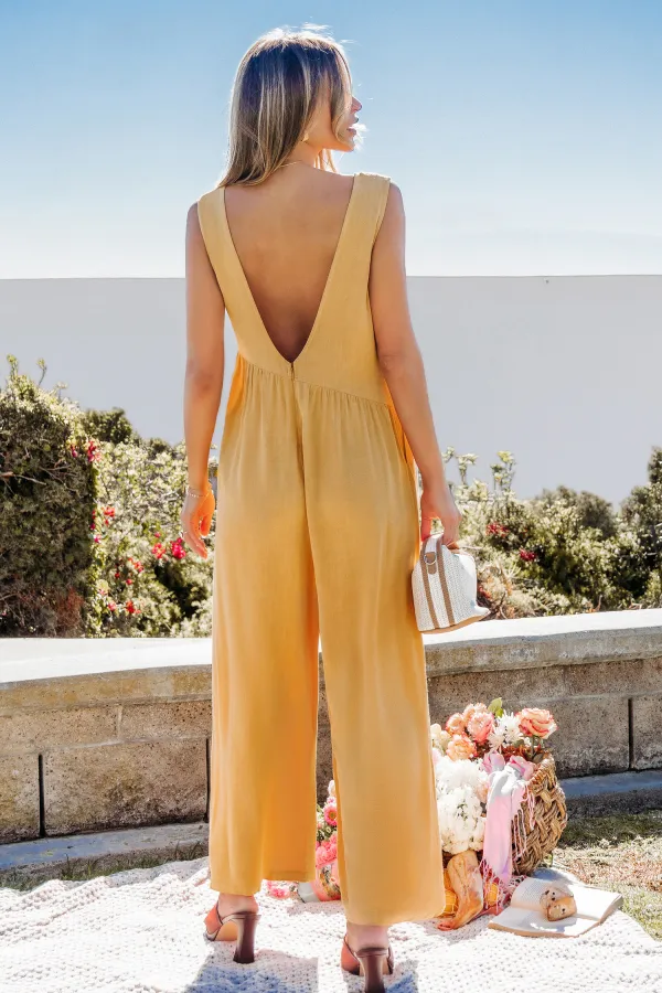 Marigold Petals Yellow Jumpsuit