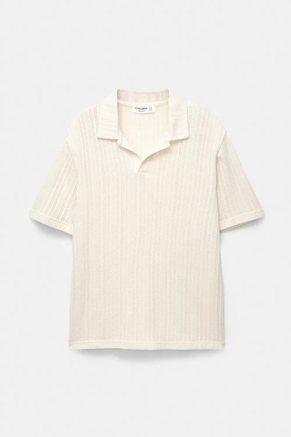 Open-knit polo shirt