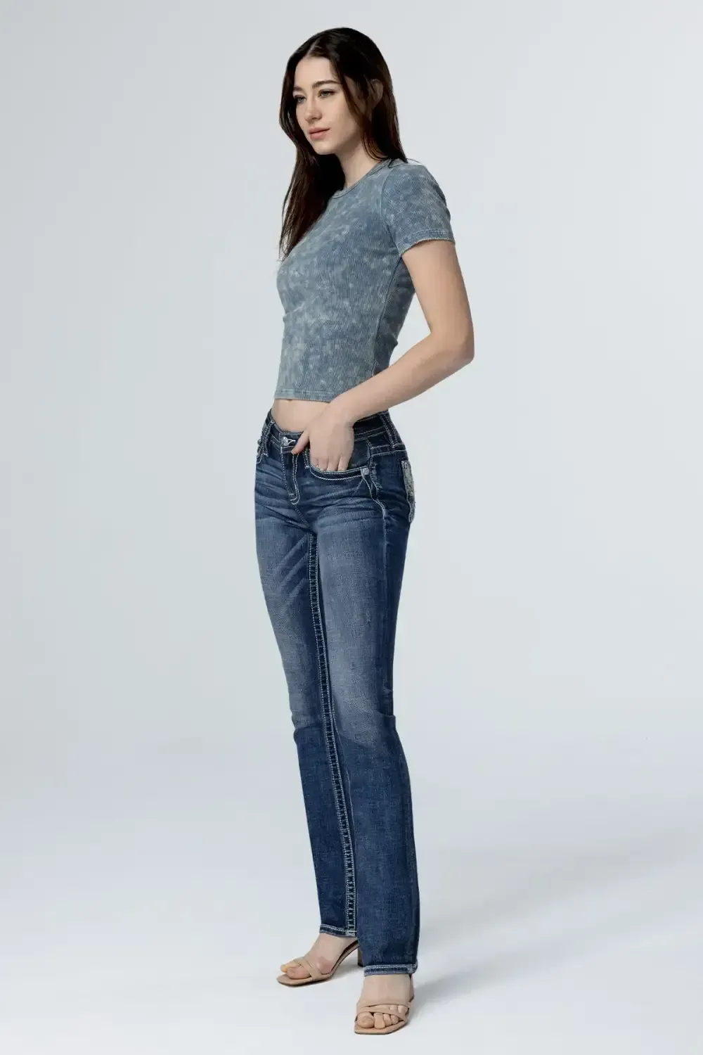 Spring Bloom Slim Bootcut Jeans
