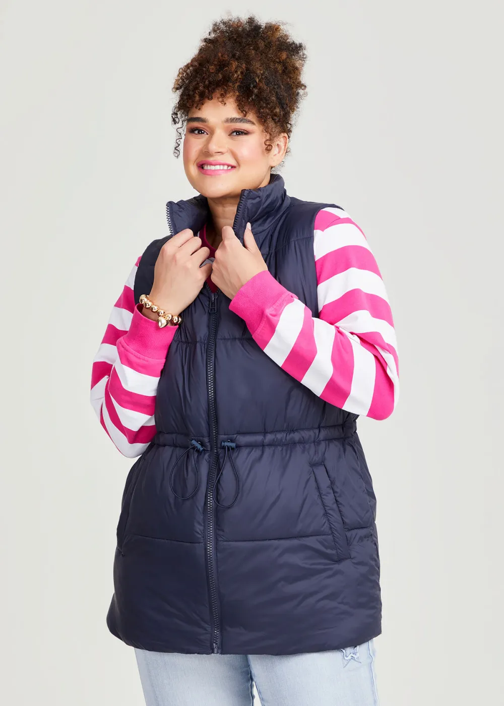 Mid Length Zip Puffer Vest