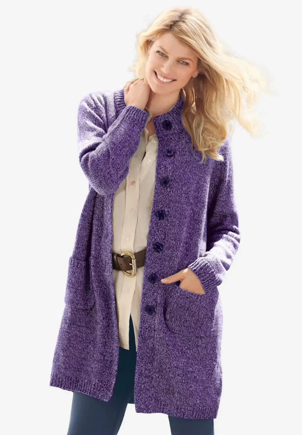 Marled Sweater Jacket