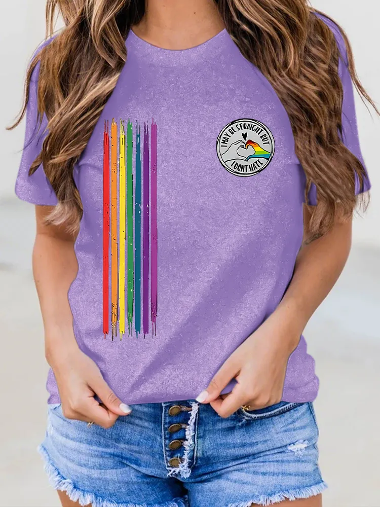 Women'S Proud Moon-Collar T-Shirt With Cartoon Print
