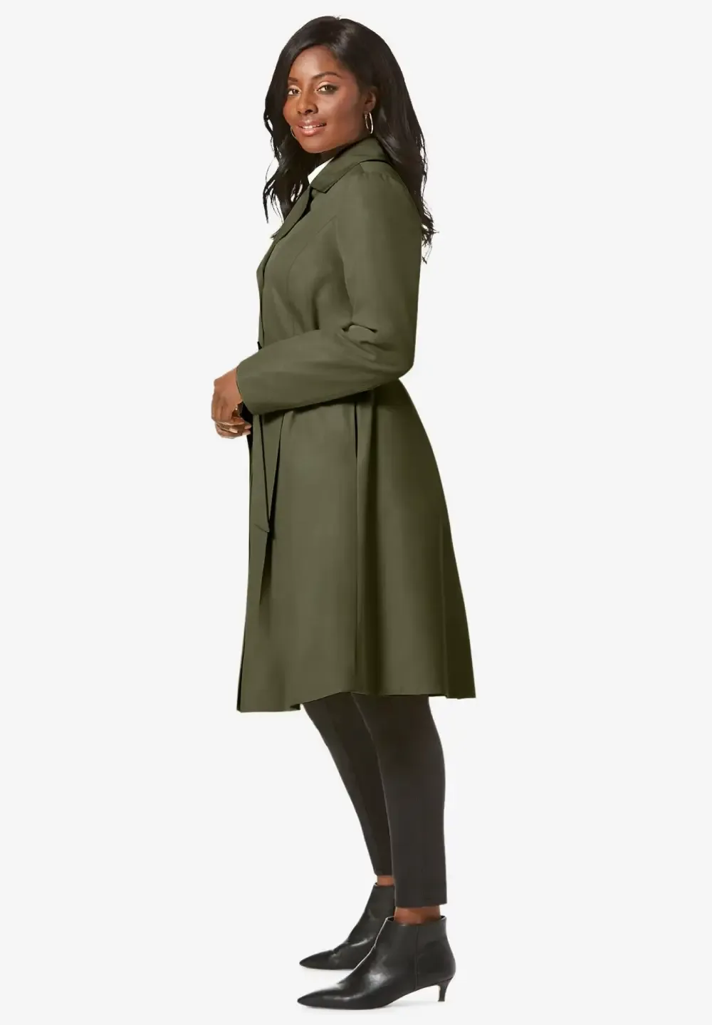 Pleated Trench Coat