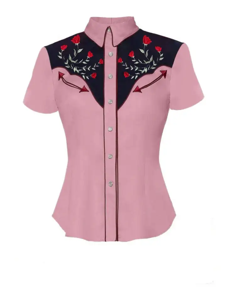 Women's Western Floral Casual Shirt