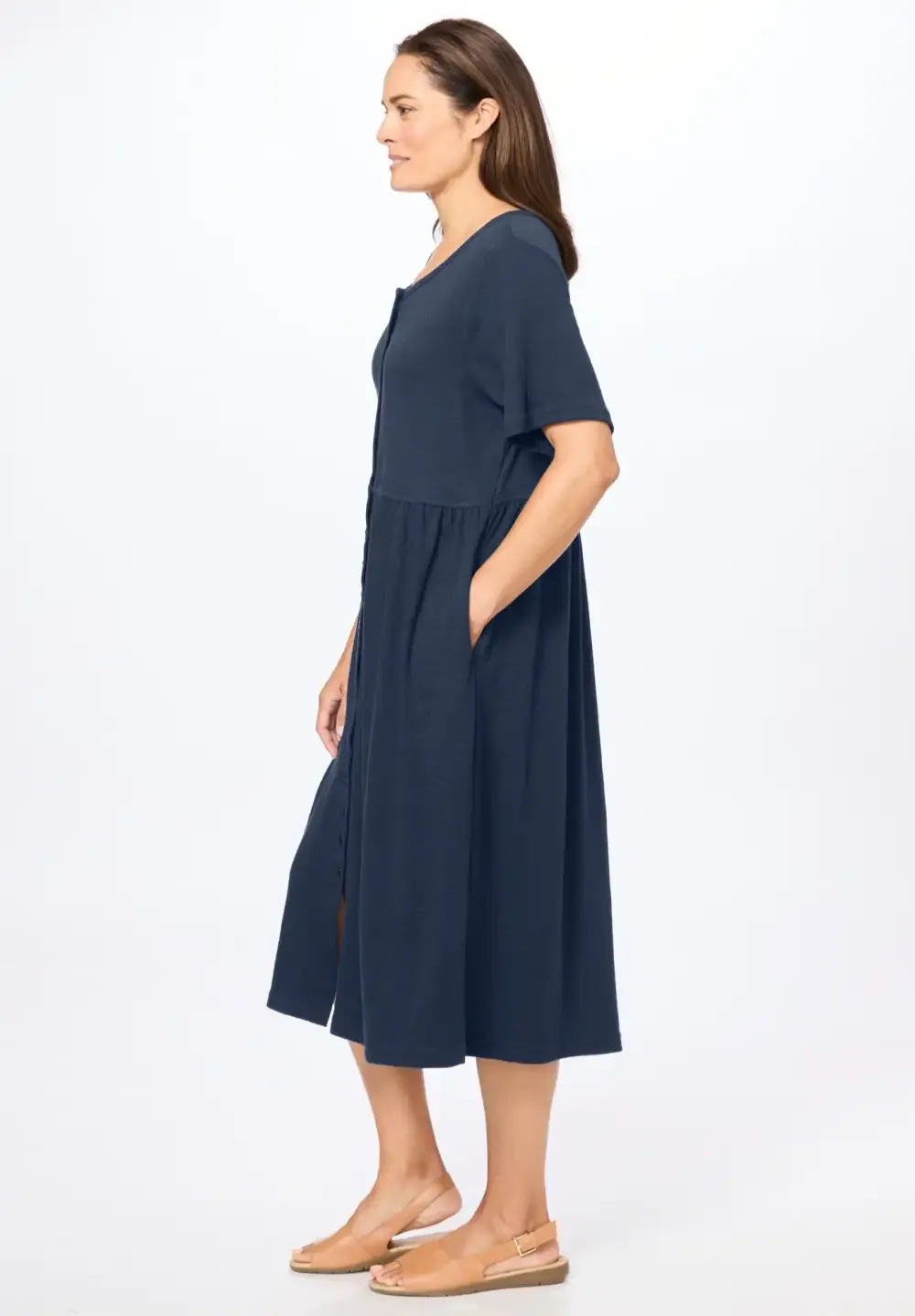 Button-Front Essential Dress