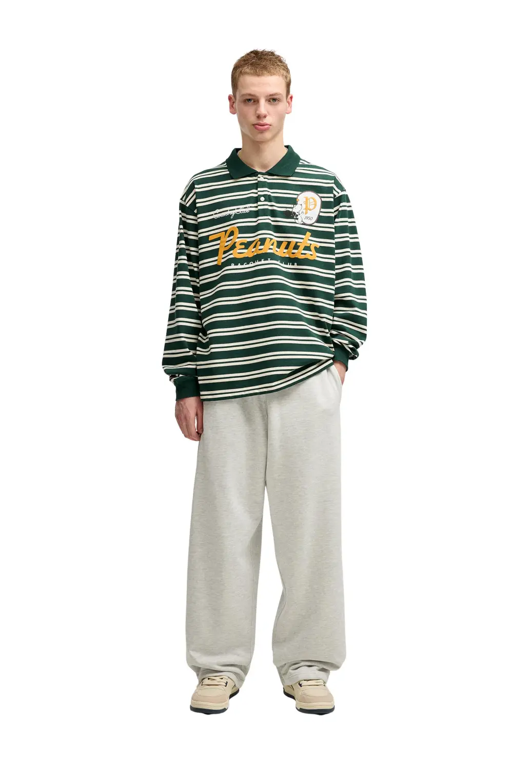 Striped Peanuts polo shirt