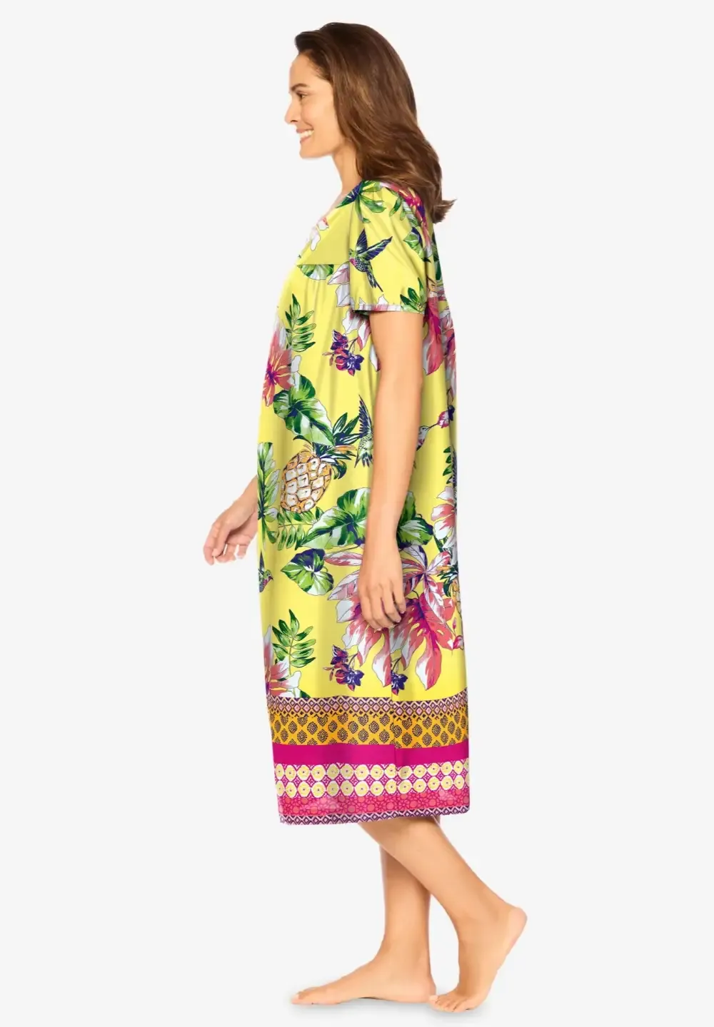 Short Print Shirred Lounger