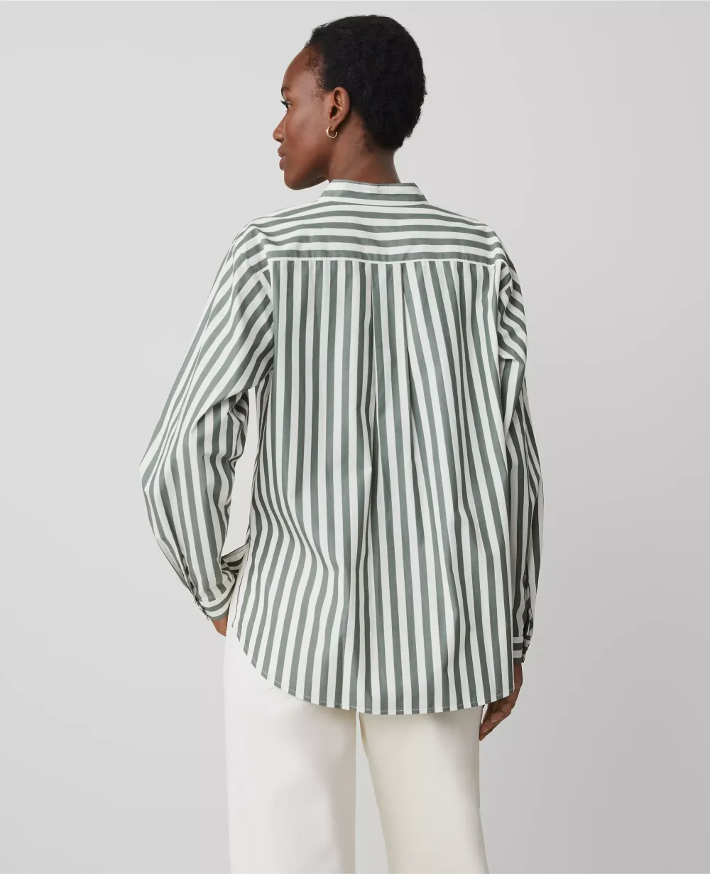 Striped Oversized Pocket Shirt