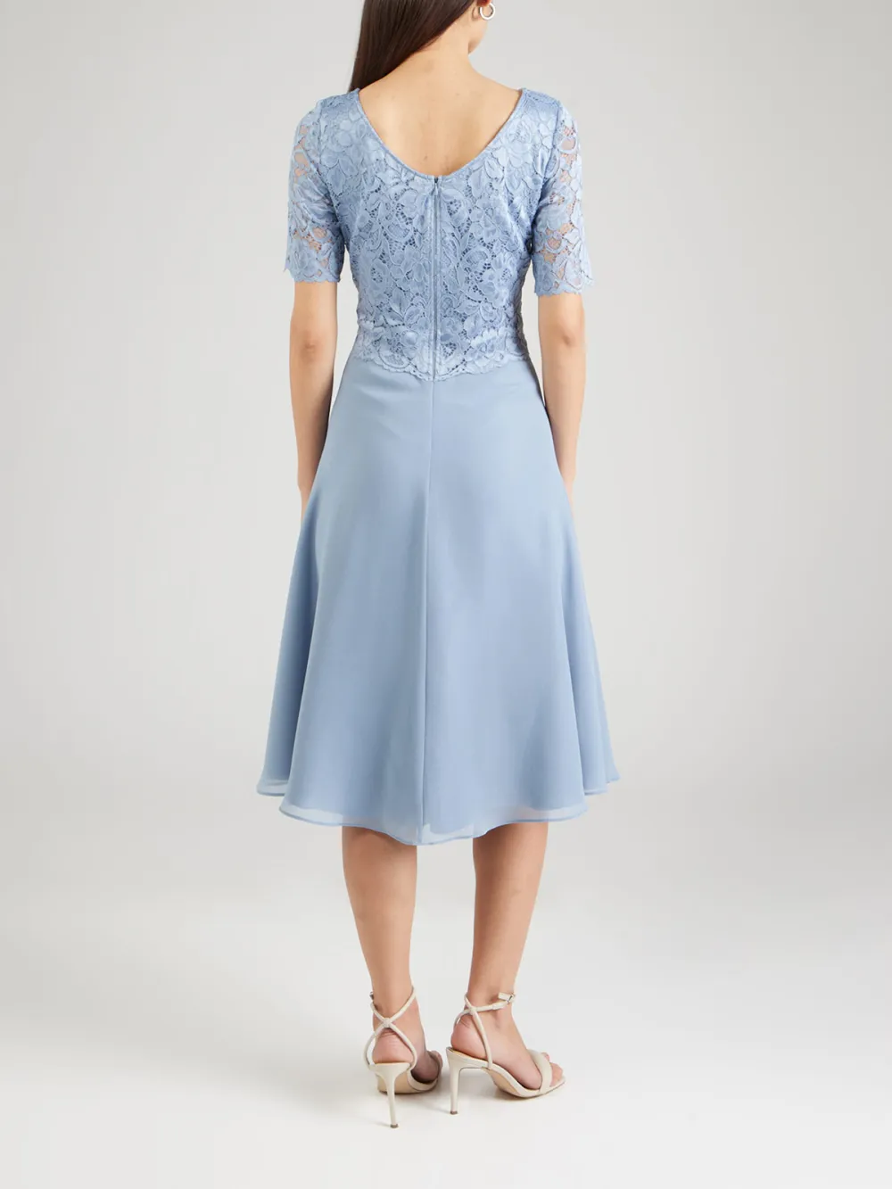 Lace Crew Neck Casual Style Dress