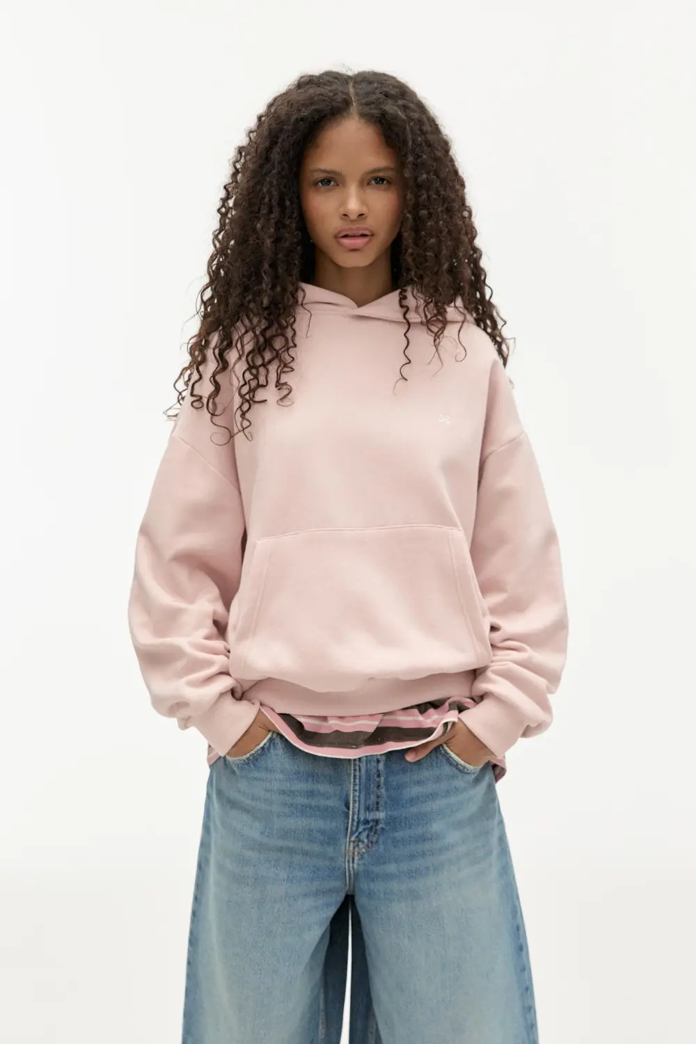 Sudadera capucha logo bordado