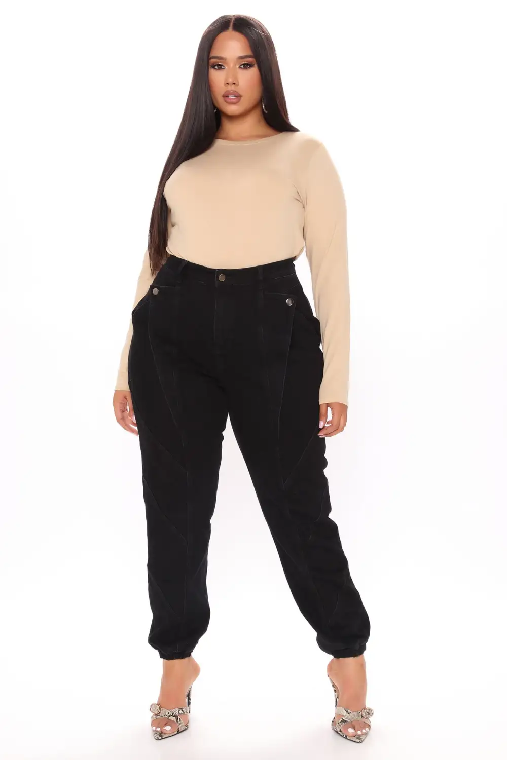 Lily Crew Neck Long Sleeve Top - Mocha