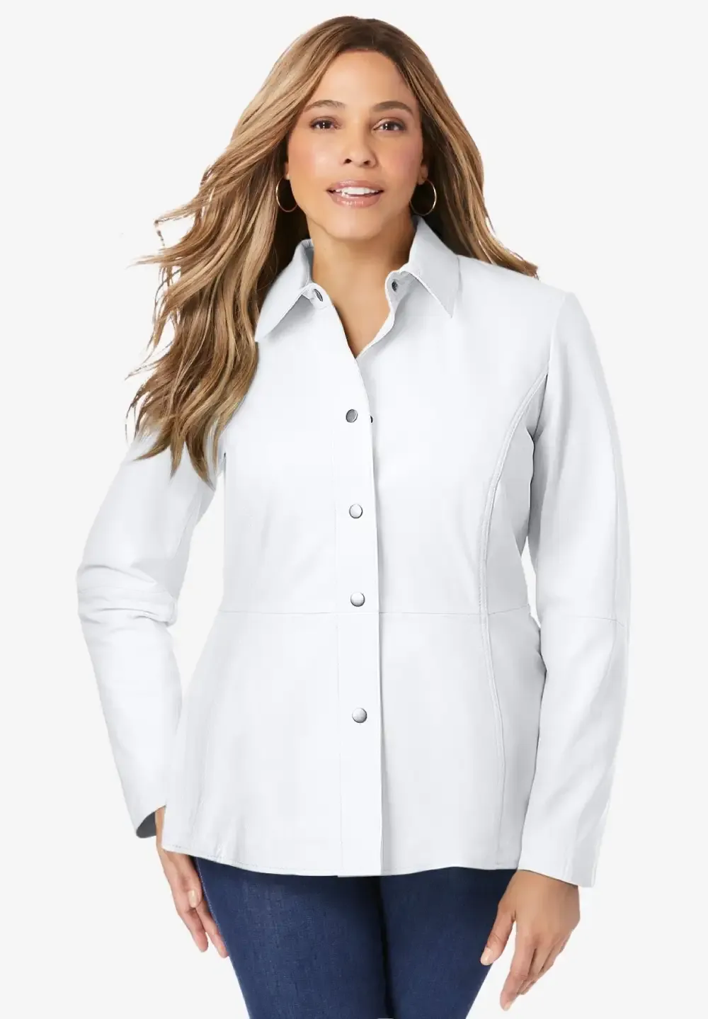 Leather Peplum Jacket