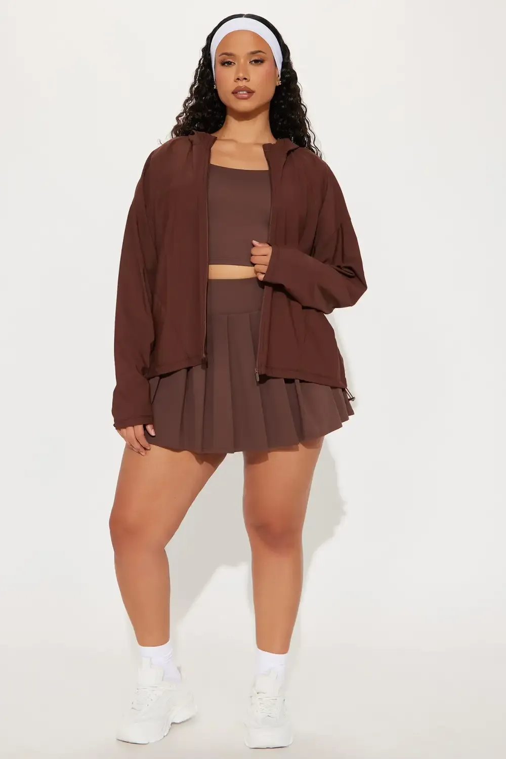 Double It Active Jacket - Chocolate