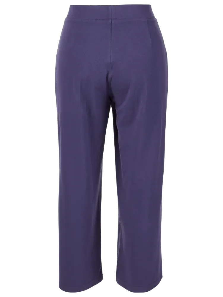 Easy-Fit Wide-Leg Knit Crop Pants