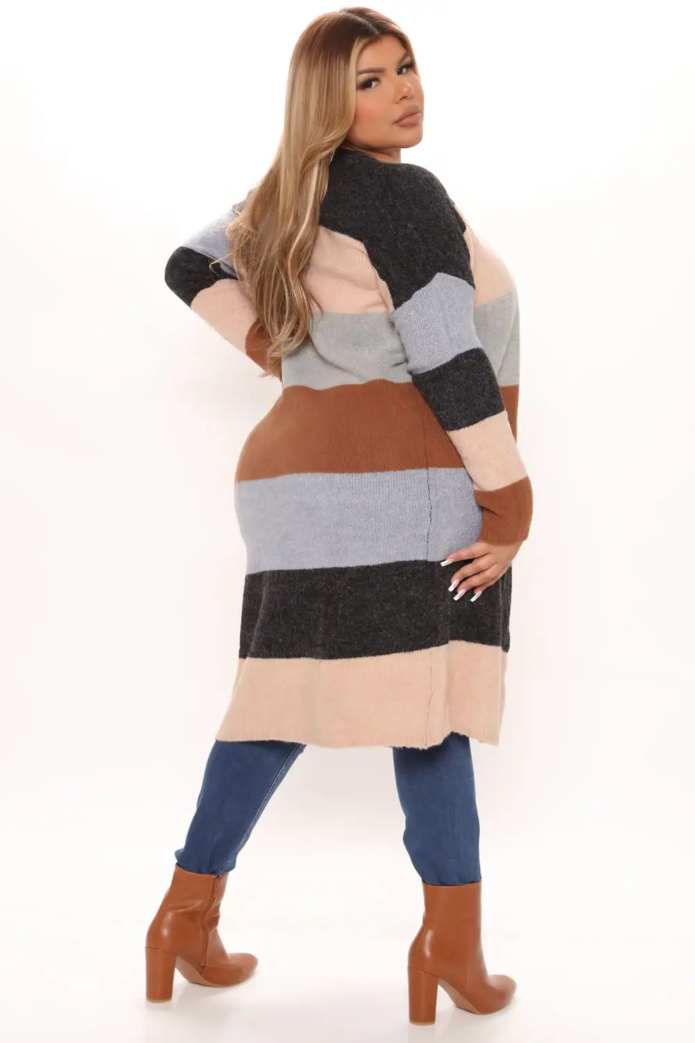 Common Interests Colorblock Cardigan - Black/combo