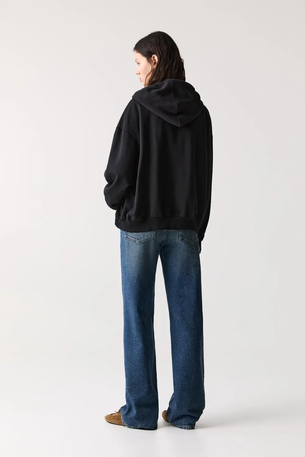 Sudadera oversize capucha cremallera