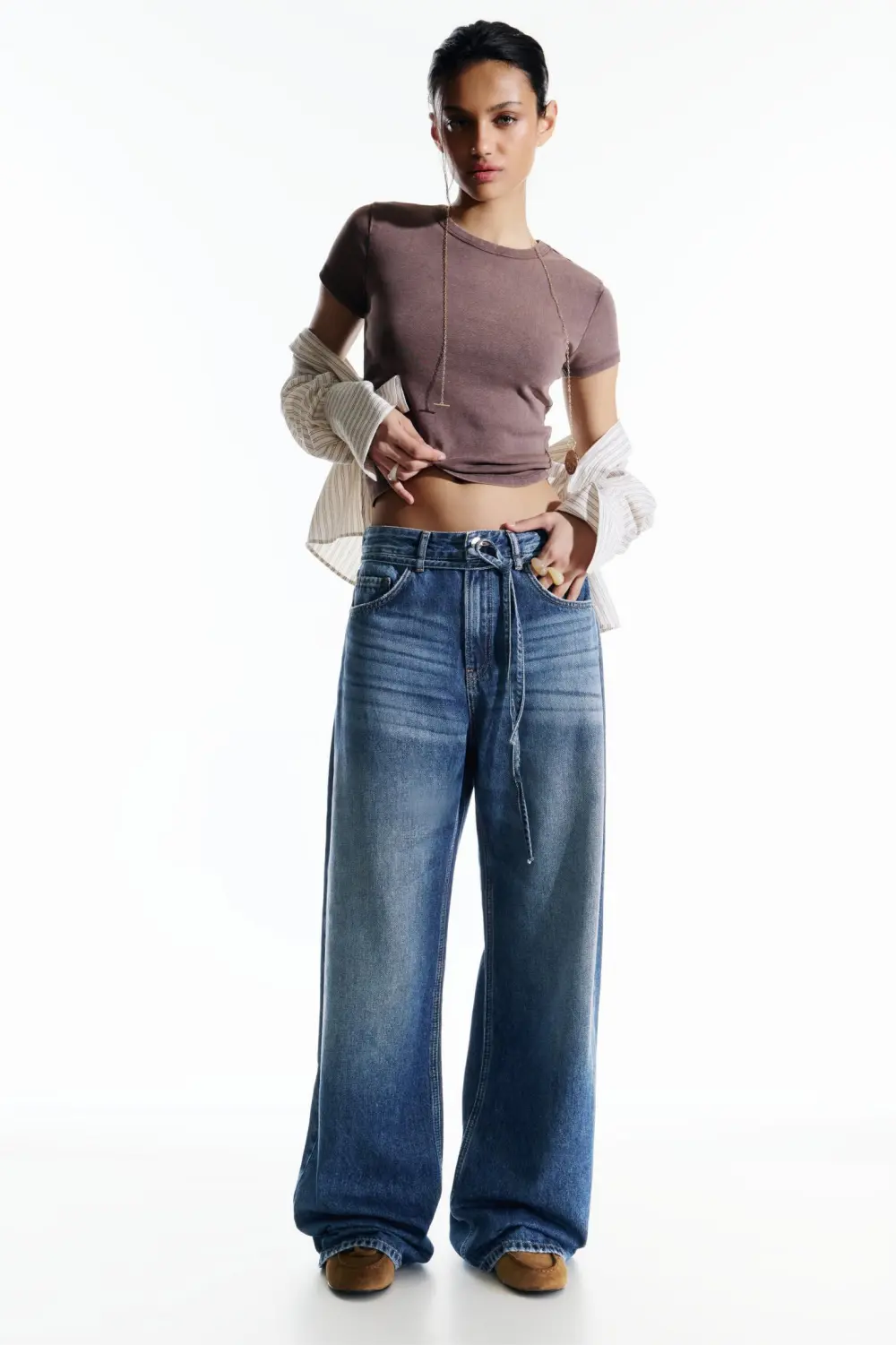 Jeans baggy cordón