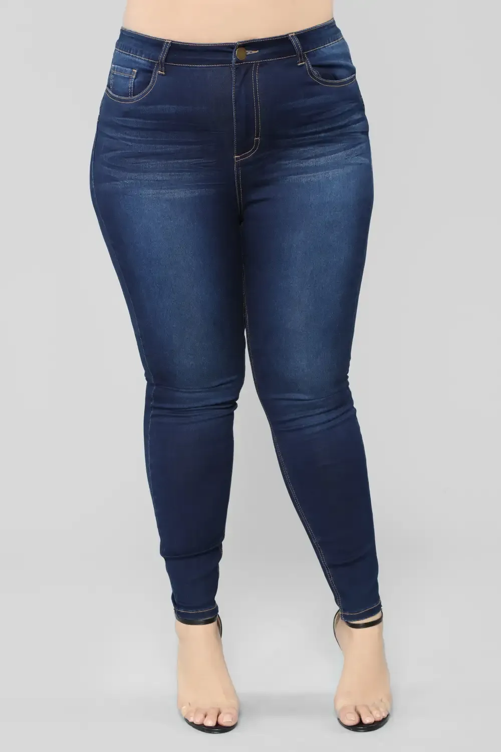 Alexa High Rise Booty Lifter Skinny Jeans - Dark Denim