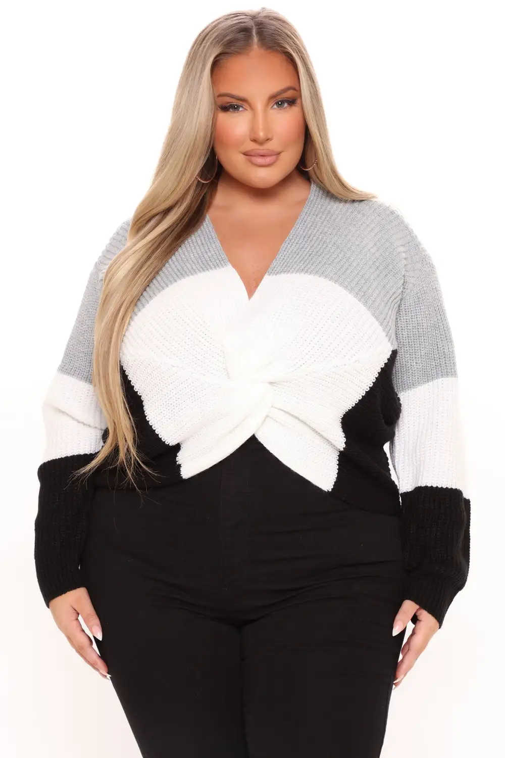 Just A Little Twisted Sweater - Black