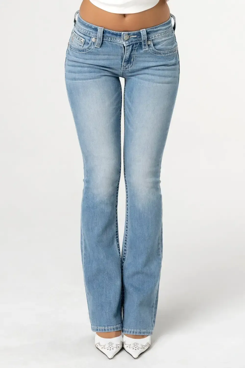 Rebel With A Cross Bootcut Jeans