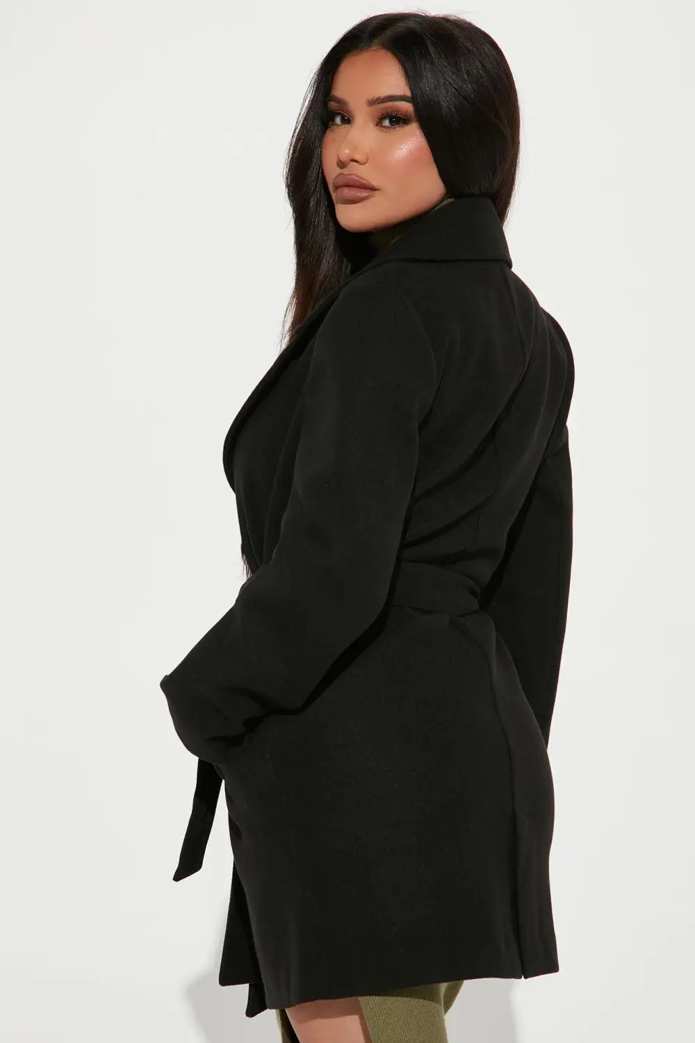 Listen Up Trench Coat - Black