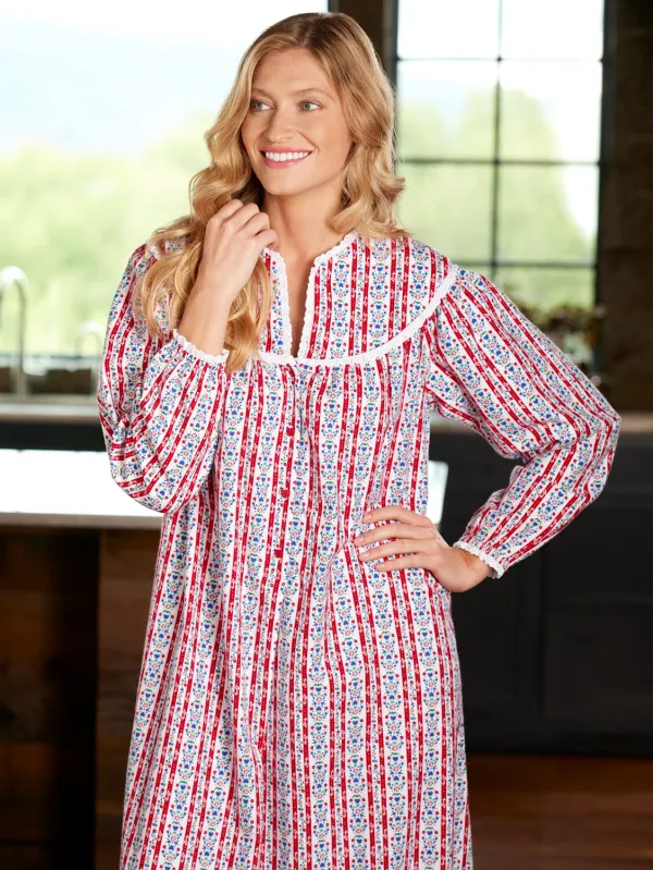 Lanz Tyrolean 50 Inch Flannel Nightgown