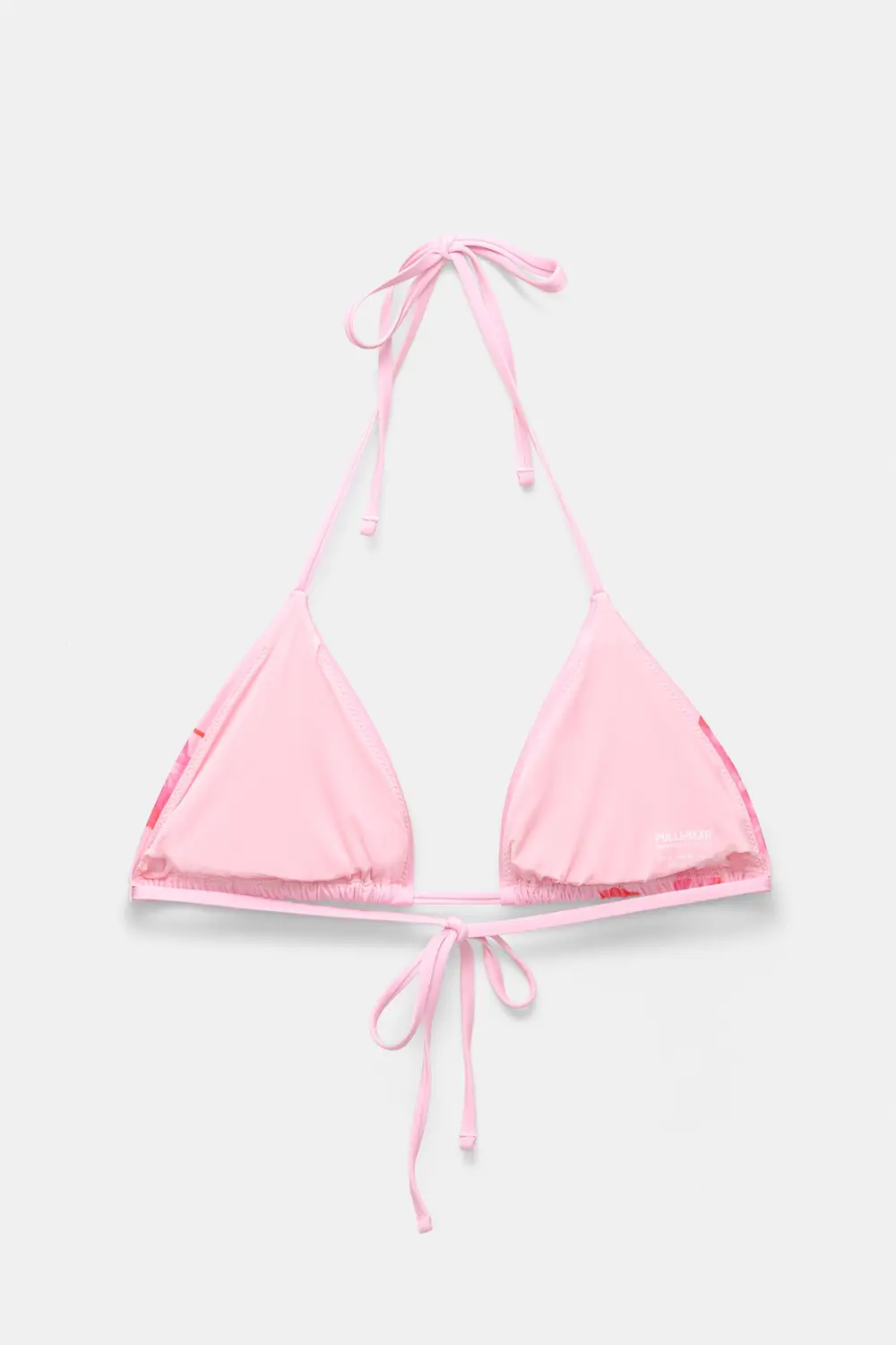 Floral triangle bikini top