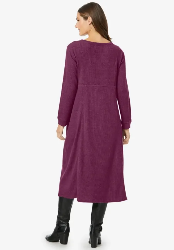Thermal Knit A-Line Dress