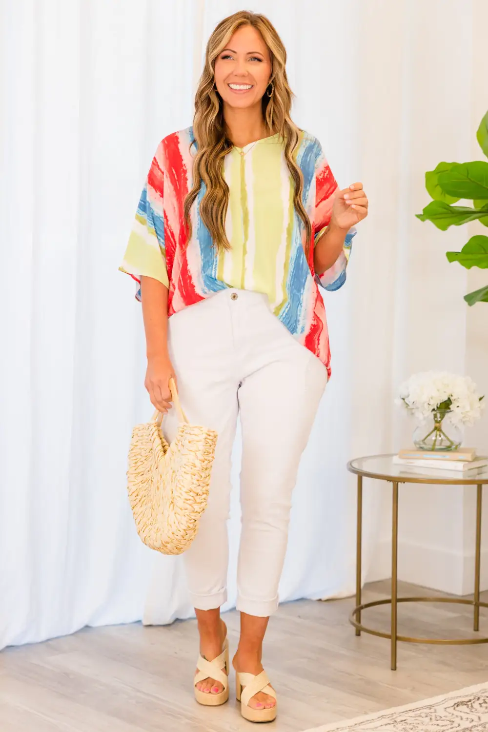 Watercolor Day Dream Top, Multi