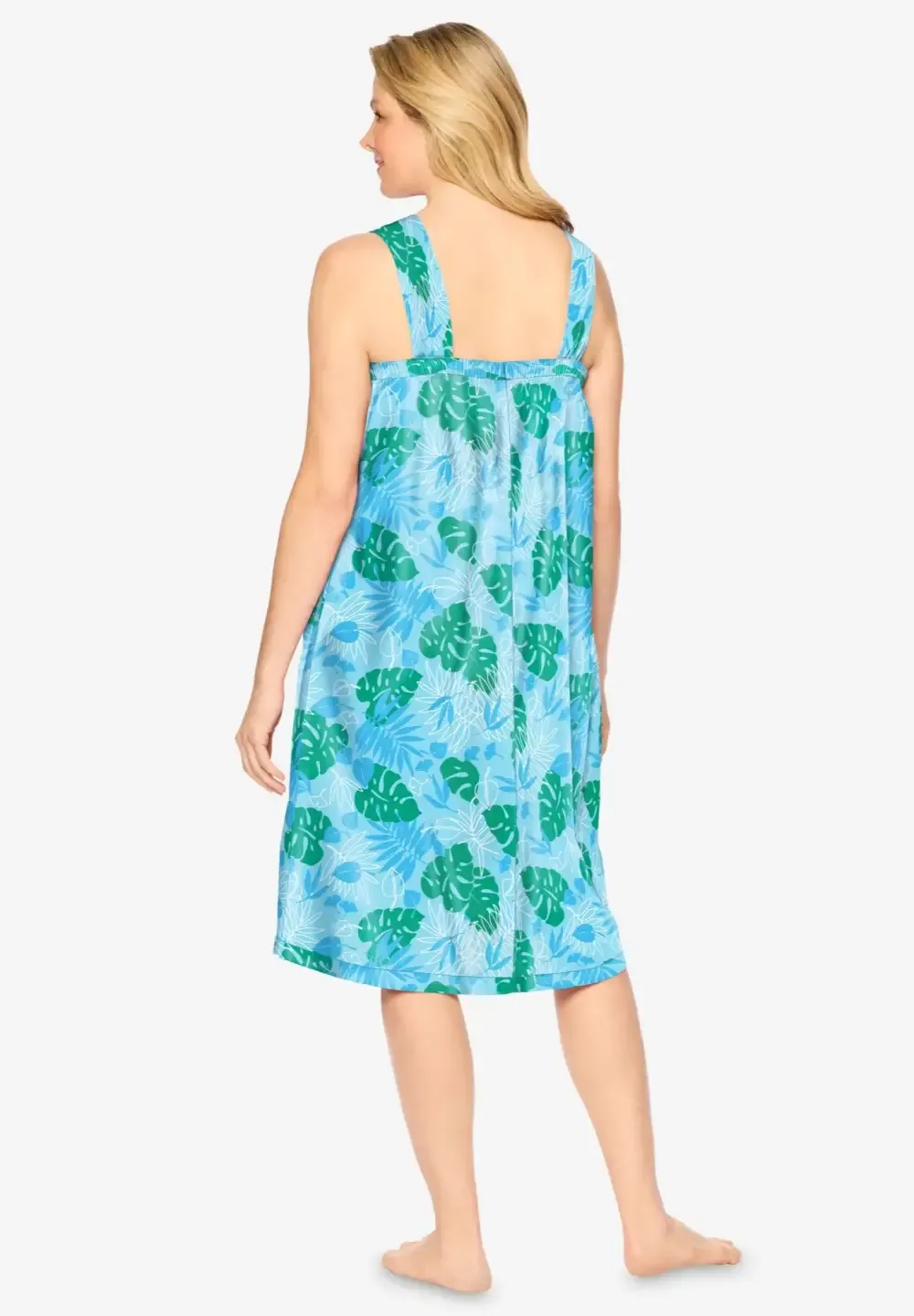 Print Sleeveless Square Neck Lounger
