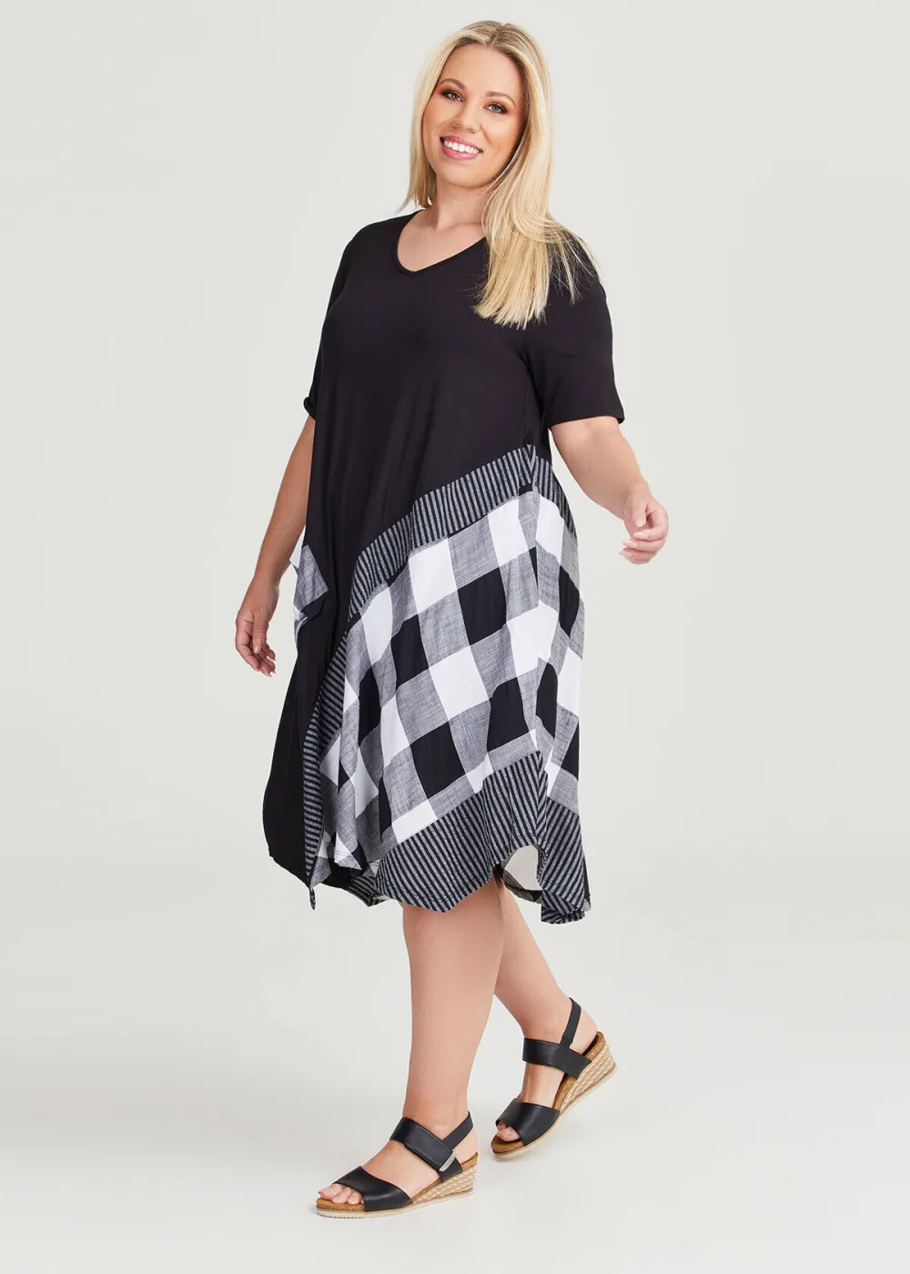 Adriana Check Bamboo Dress