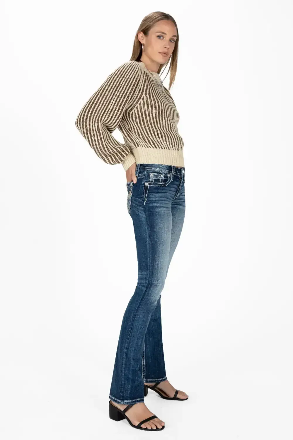 Striped Cropped Sweater