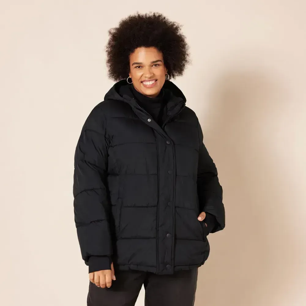 Women's Heavyweight Long-Sleeve Hooded Puffer Coat (Available in Plus Size)