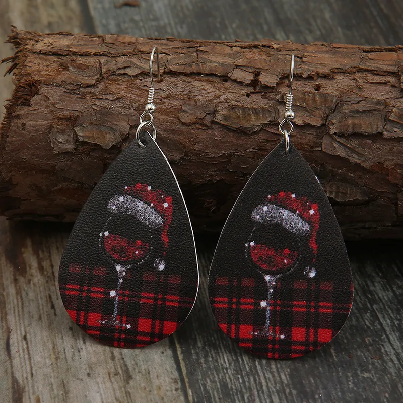Hat Wine Glass Gradient Earrings