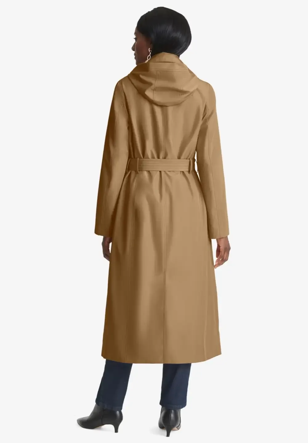 Double Breasted Long Trench Raincoat