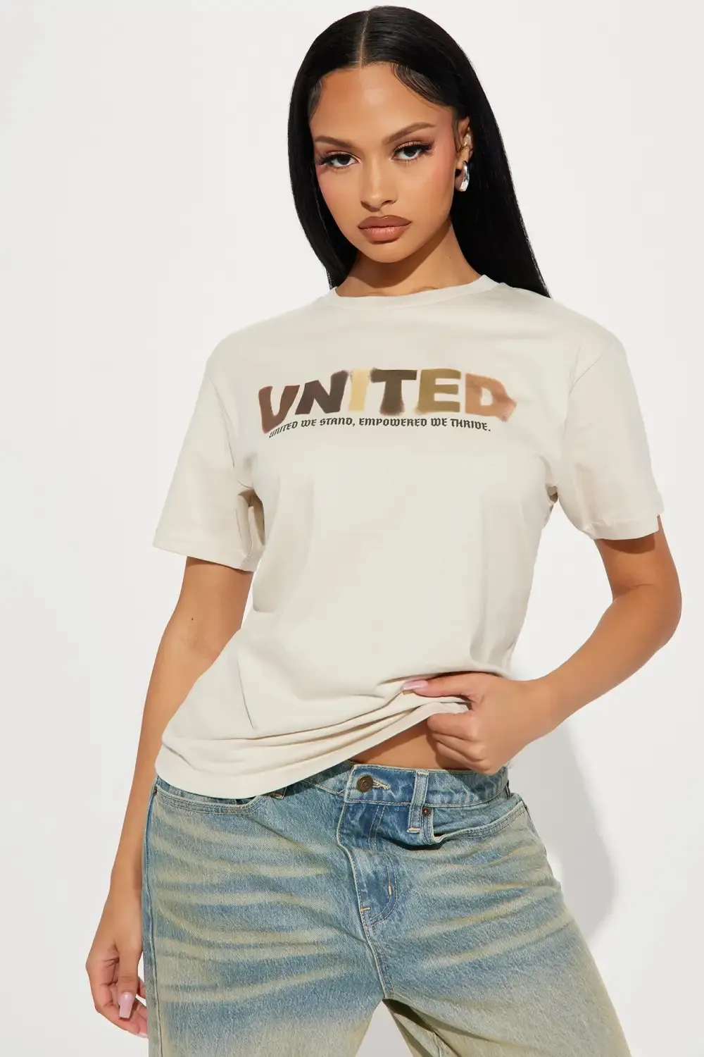 United We Thrive Short Sleeve Tee - Natural/Combo