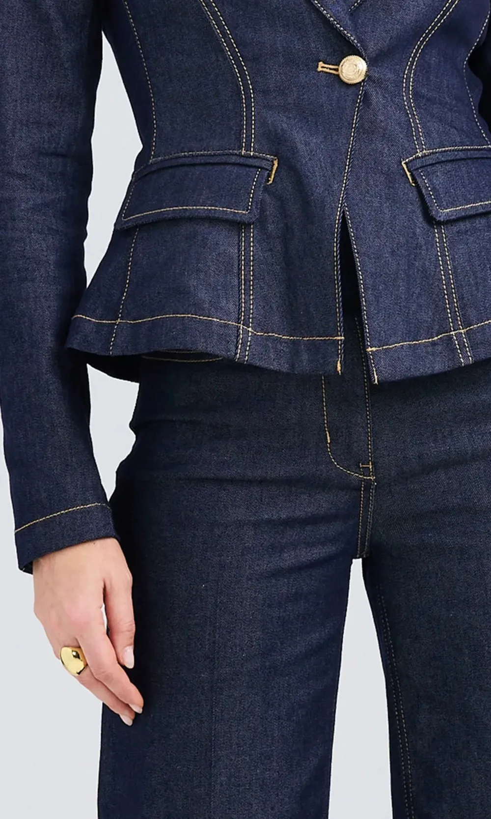 Raquelita Sheen Denim Pants